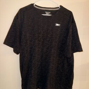 Reebok Black Camouflage-Pattern Short Sleeve Tee